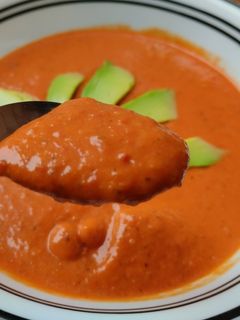 Una foto de Dip o salsa de pimiento🌶️ rojo🌶️