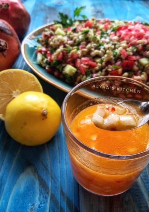 صورة لوصفة تتبيلة سلطة الفريكة مع زيت الزيتون
