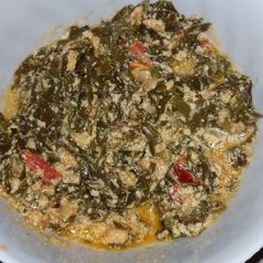 A picture of Creamed left over Sukuma wiki #vegetablecontest.