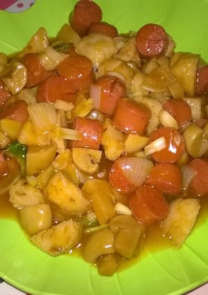 Foto resep Sosis & Bakso Asam Manis enak ga pakai ribet