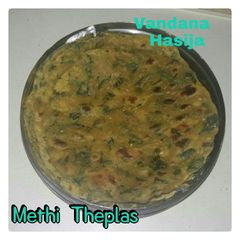 Methi Theplas Or Methi Na Thepla A picture of Methi Theplas Or Methi Na Thepla.