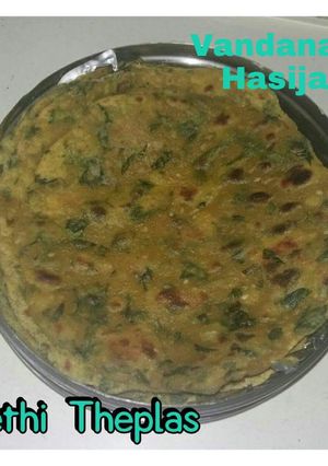 A picture of Methi Theplas Or Methi Na Thepla.