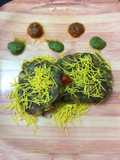 Spinach knool khol and raw banana veggie kabab