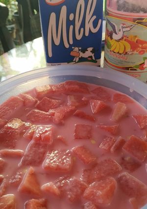 Foto resep Es semangka susu