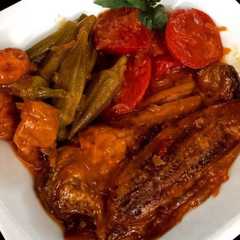 خوراک گوجه بادمجون و بامیه-レシピのメイン写真