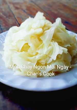 Hình của món Búp su luộc chay.