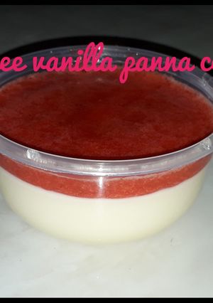 Foto resep Lychee Vanilla Panna cotta & 🍓 Compote