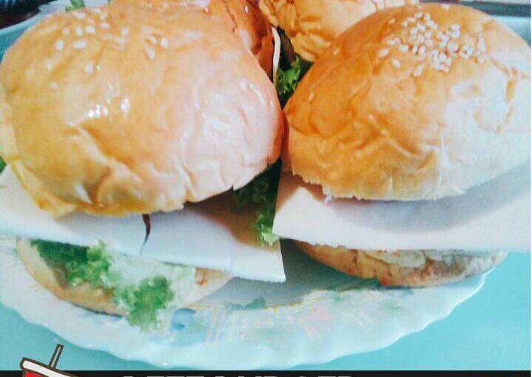Cara membuat Beef Burger 🍔🍔🍟 😋 yang enak Untuk Jualan