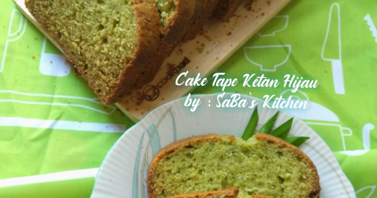 Resep Cake Tape Ketan Hijau Daun Suji oleh SaBa's Kitchen Cookpad