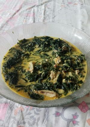 Foto resep Sayur Daun Singkong Santan Dengan Ikan Teri