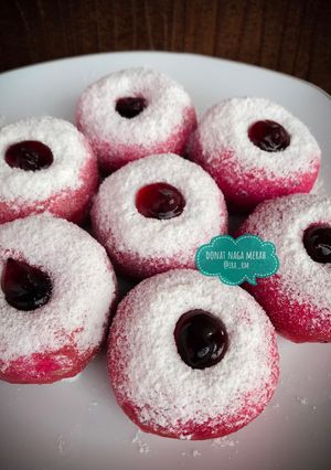 Foto resep Donat Buah Naga Merah
