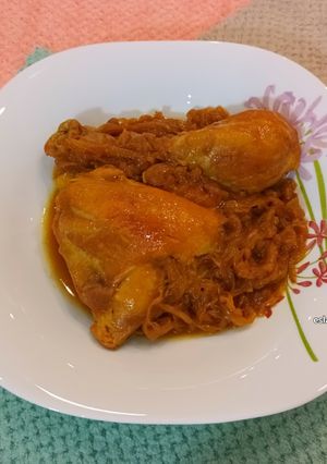 عکسی از دستور یخنی مرغ درگزی