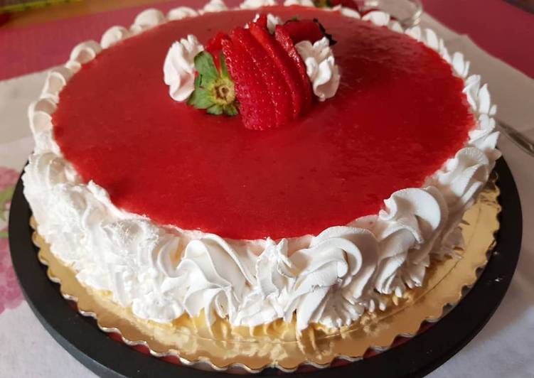 Steps to Make Qualsiasi sera della settimana Cheesecake alle fragole 🍓
