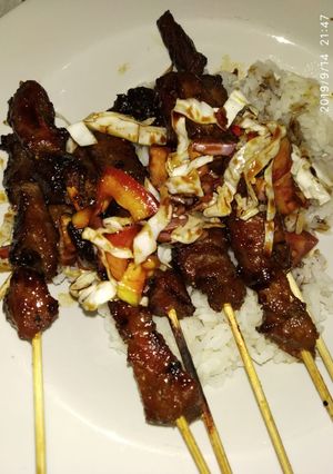 Foto resep Sate daging sapi bumbu kecap