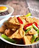 蔥燒油豆腐 / 銅板料理