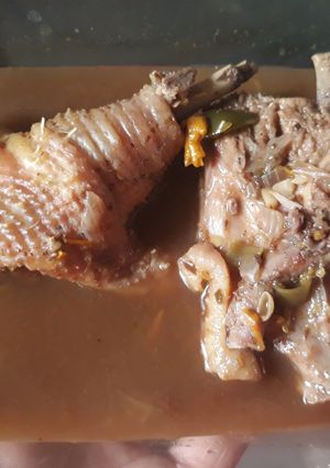 A picture of Chicken peppersoup.