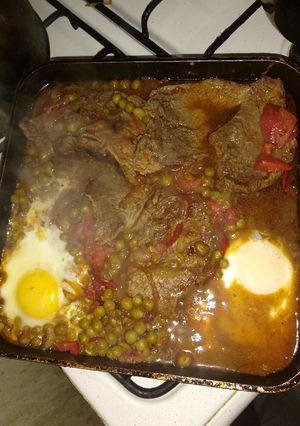 Una foto de Bifes a la criolla