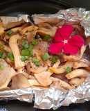 Nấm nướng giấy bạc eat clean