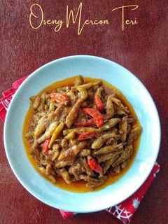 Foto resep Oseng Mercon Teri Khas Jogja