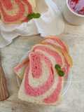 (Sourdough Discard) Roti Tawar Swirl Merah Putih - Versi Minyak Goreng