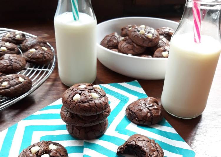 ☆Cookies Brownies aux Pépites de Chocolat Blanc☆