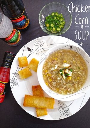 A picture of Chicken Corn Soup.
