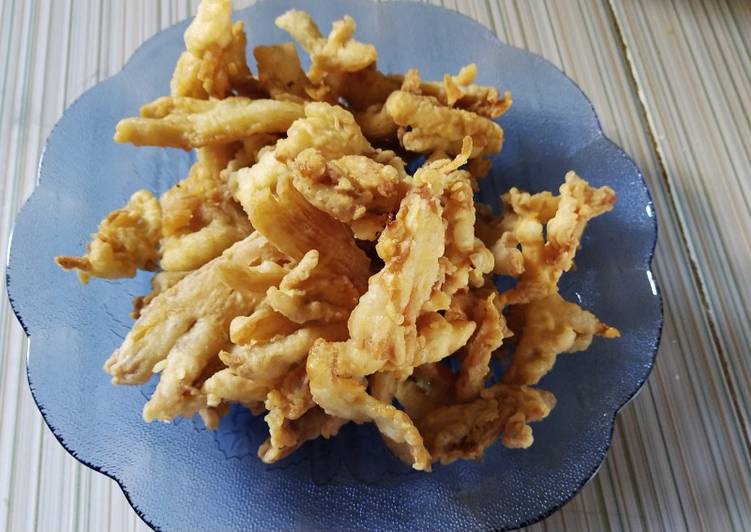 Langkah Mudah untuk Membuat Jamur tiram goreng crispy Anti Gagal