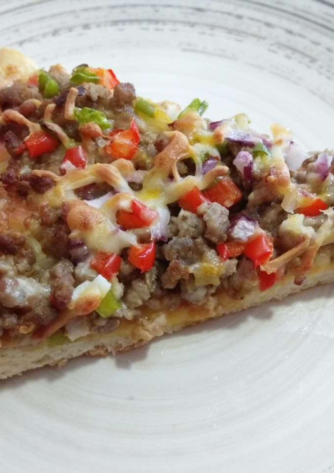 Una foto de Pizza colorida