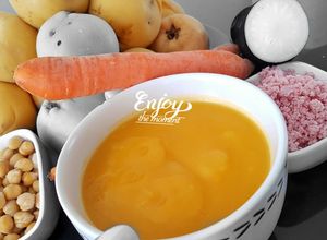 Une photo de 🍵 Soupe maison 0% MG carotte-coing