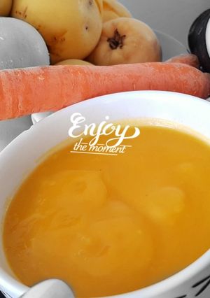 Une photo de 🍵 Soupe maison 0% MG carotte-coing