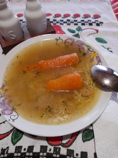 O poză a rețetei Supă de cocoș cu tăiței de casă.