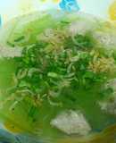 Canh bí xanh nấu mọc tép khô