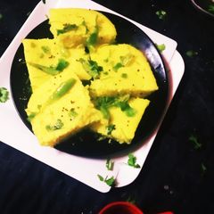 A picture of Microwave Besan Khaman Dokla.
