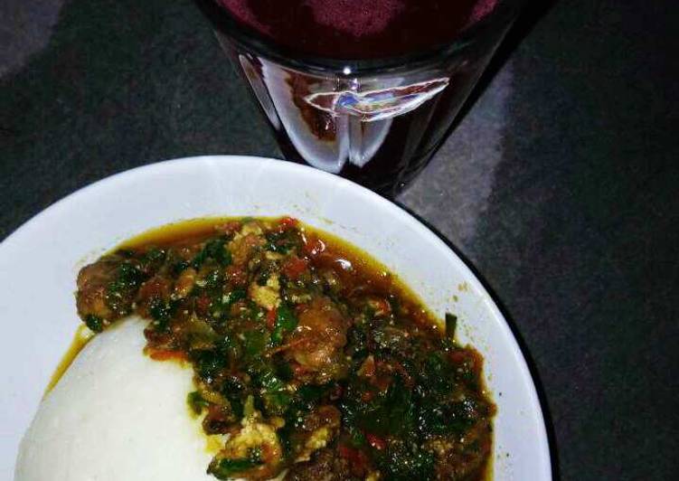 Cooking Tips Pounded yam wit vegetable soup nd zobo drink