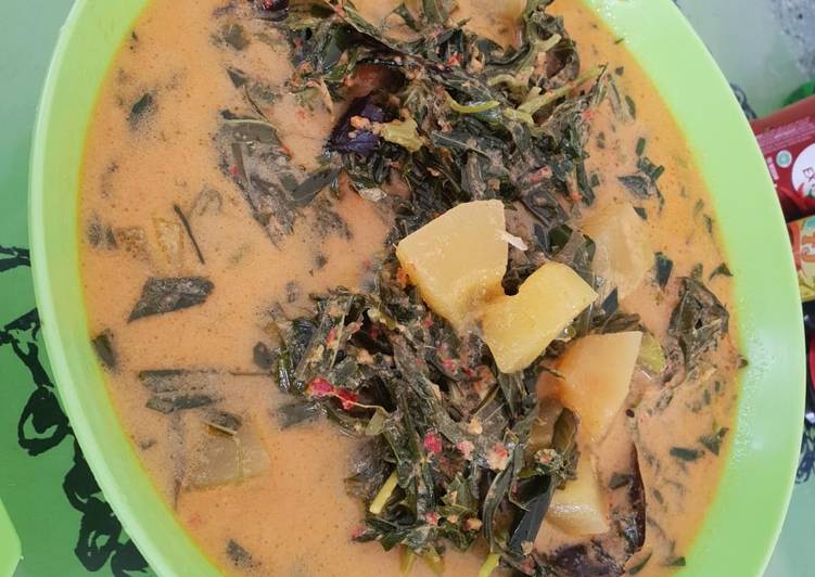 Resep Gulai sayur singkong + labu kuning Anti Gagal