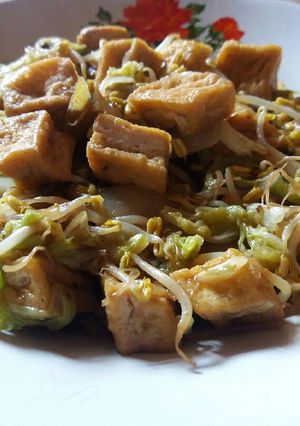 Foto resep Tumis sawi putih campur tauge tahu