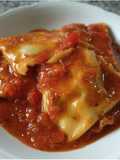 Ravioli ricotta espinaca - champiñones