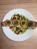 204. Filete de salmón salvaje con salsa de limón y albahaca (principal pescado)