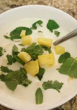 A picture of Pineapple raita.