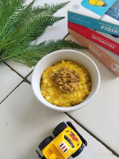Foto resep Nasi tim kuning dan semur hati MPASI 10 bulan