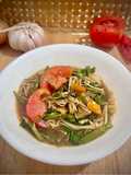 Tumis Jamur Enoki dan Kangkung