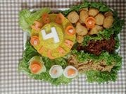 Gambar garnish nasi kuning tumpeng