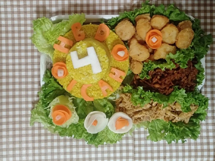 Langkah Gampang Membuat Resep 54. Tumpeng mini (nasi kuning magiccom) yang Bikin Ngiler Anti Ribet, Sempurna