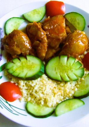 Csirke paprikásan, vajas tarhonyarizottóval recept fotója