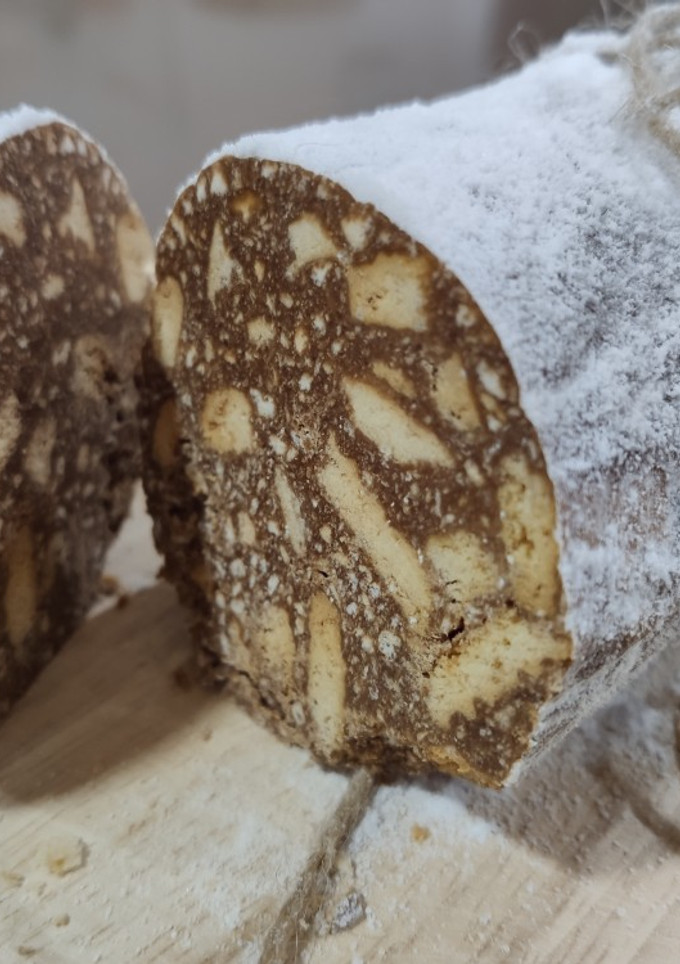 Una foto de Salame de Chocolate