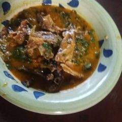 A picture of Oha soup.