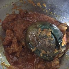 A picture of Stuffed brinjal.