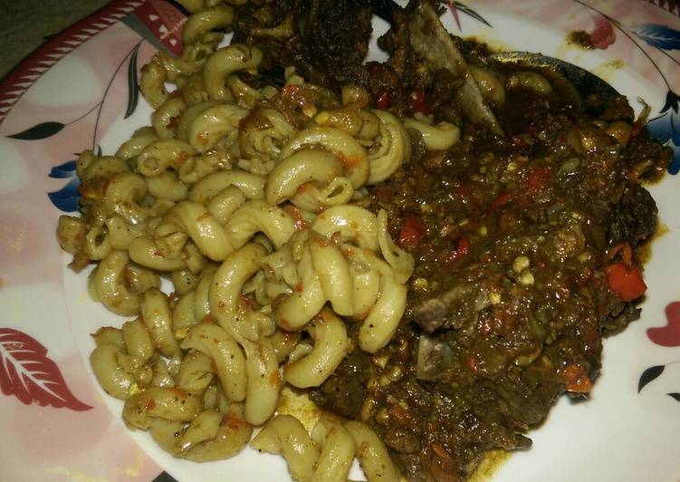 Recipe of Ultimate Macaroni jolof wit pepper soup