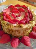Torta girella alle fragole