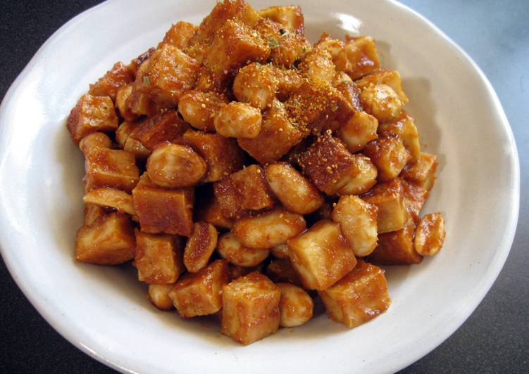 Steps to Make Perfect Miso Peanuts &amp; Tofu